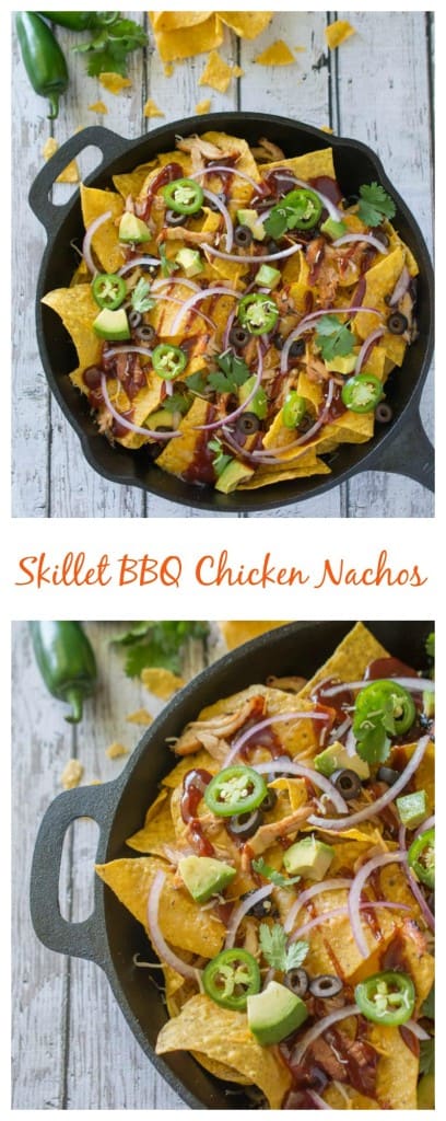 Skillet BBQ Chicken Nachos - Wok & Skillet