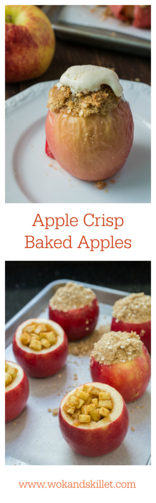 Apple Crisp Baked Apples - Wok & Skillet