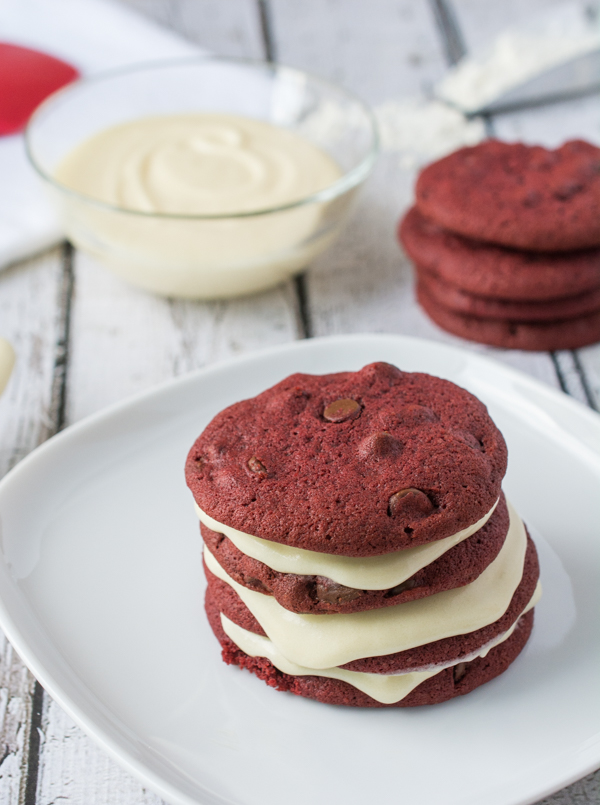 I found some cream cheese baking chips in the store, so I made red velvet  cookies : r/Baking