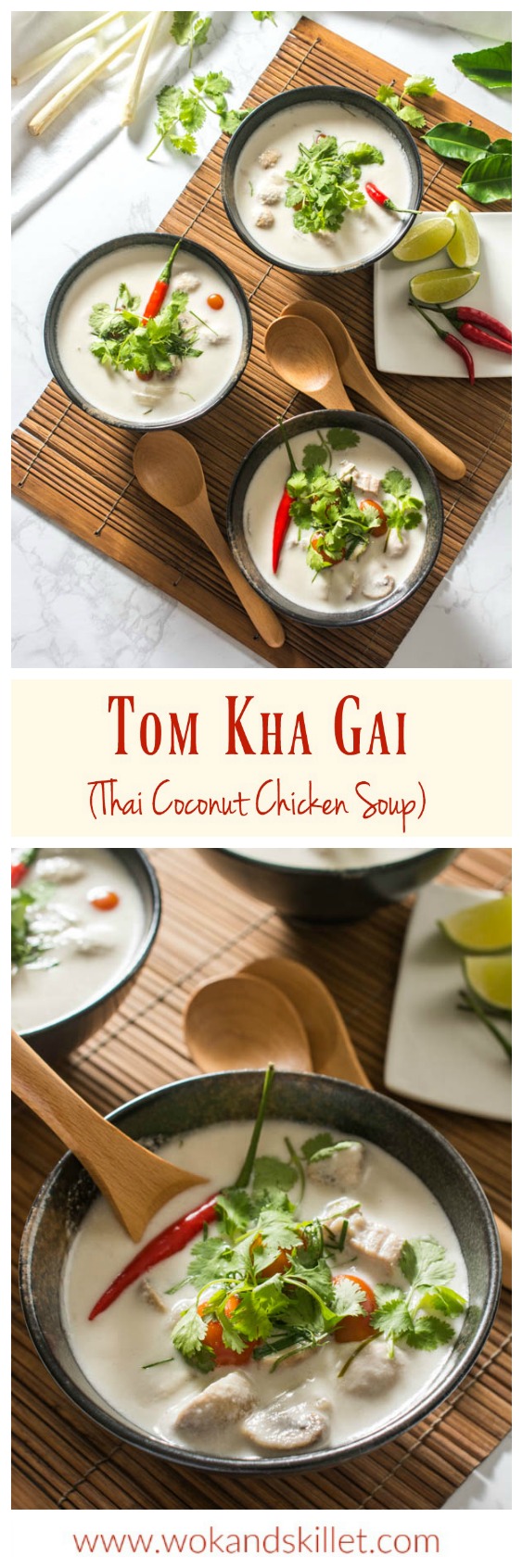 Tom Kha Gai Thai Coconut Chicken Soup Wok And Skillet