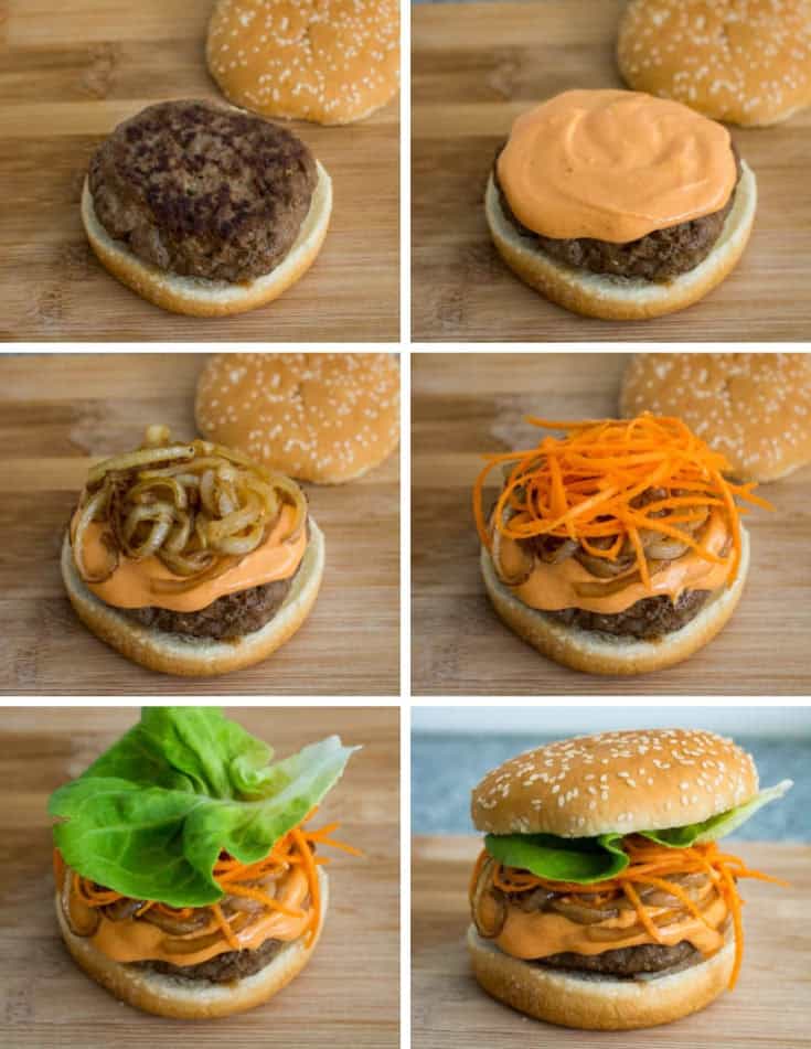 Korean Bulgogi Burger with Gochujang Mayo - Wok & Skillet