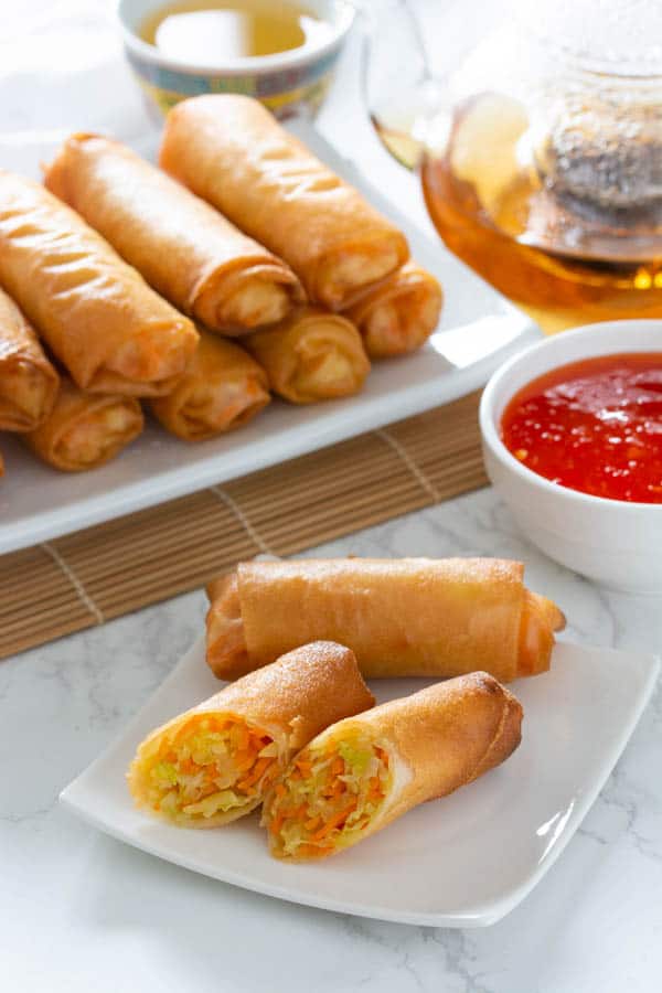 How To Make Vegetable Egg Rolls-Chinese Food Recipes-Veggie