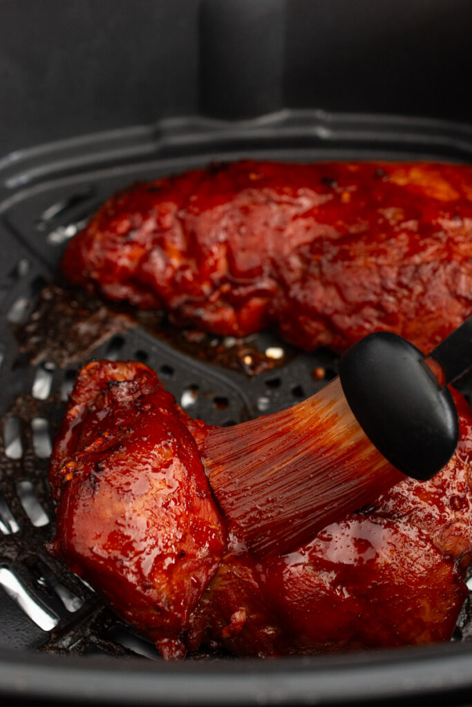 basting char siu in air fryer